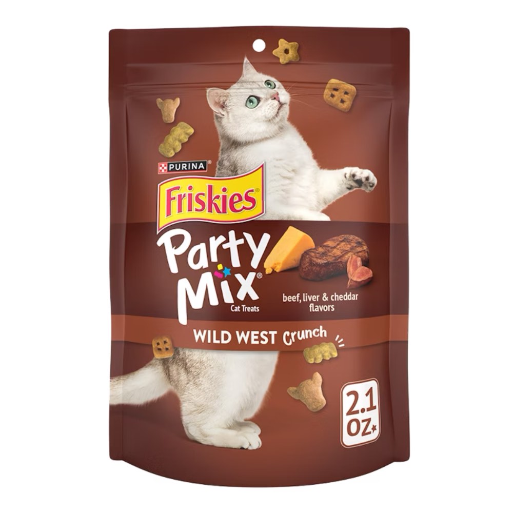 15% OFF: Friskies Party Mix Wild West Crunch Cat Treats 60g