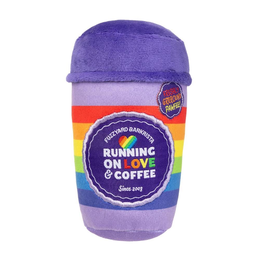 15% OFF: FuzzYard Rainbow Pawfee Dog Toy