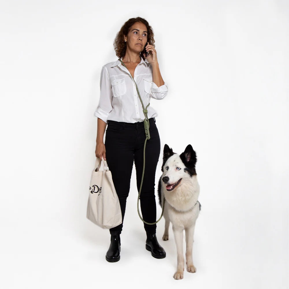Zee.Dog Army Green Hands Free Rope Dog Leash