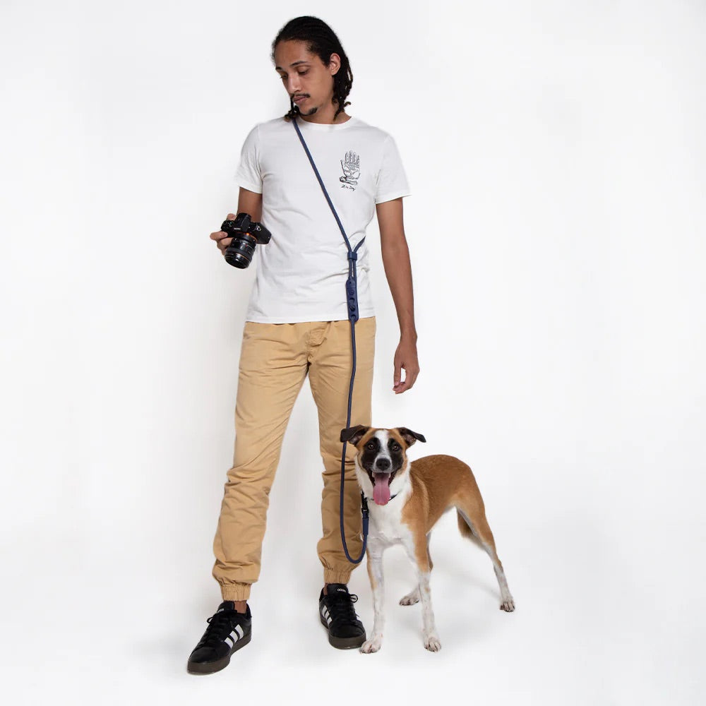 Zee.Dog Deep Blue Hands Free Rope Dog Leash