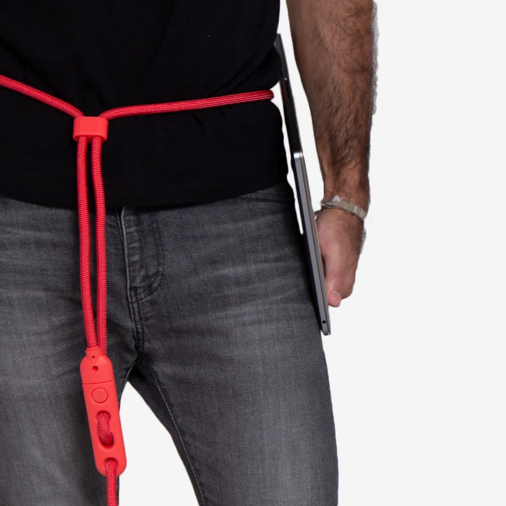 Zee.Dog Neon Coral Hands Free Rope Dog Leash