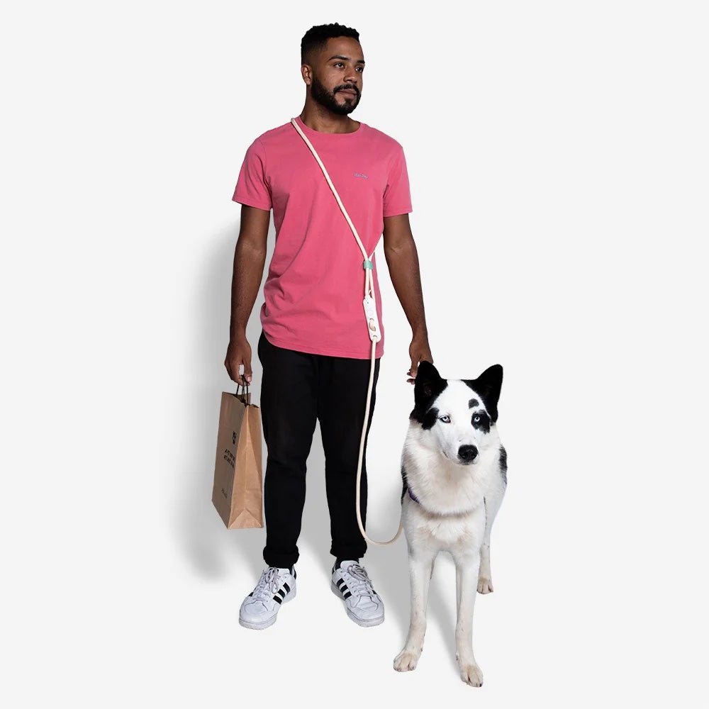 Zee.Dog Vanilla Hands Free Rope Dog Leash